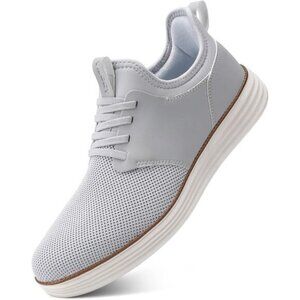 ⚡VILOCY Men's Light Grey Fashion Dress Oxfords Business Mesh Breathable Sneakers